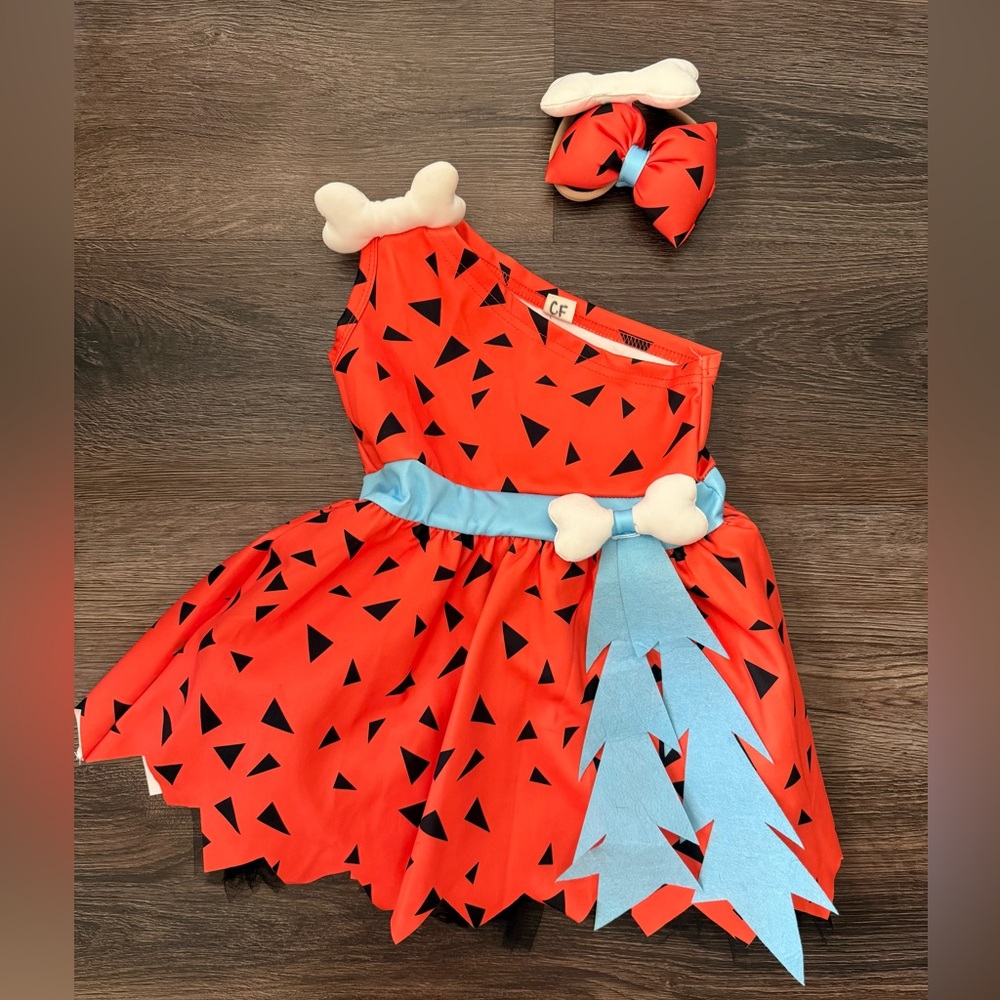 Kids Prehistoric Costume with Bow and Bone Accents